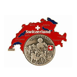 Магніт металевий «Карта Швейцарії»