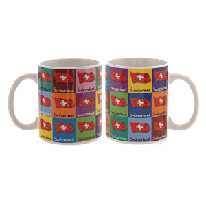 Керамічна чашка з зображеннями прапора Швейцарії / 78-1132