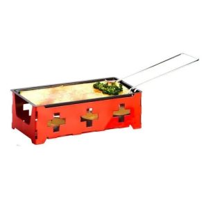 Мини раклетница на 4 свечи Heat Cheese CH-Kreuz красная