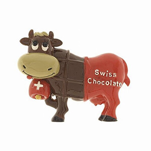 Магнит красная корова «Швейцарский шоколад»