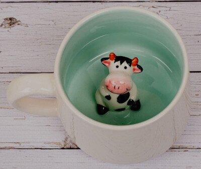 Чашка с коровой внутри