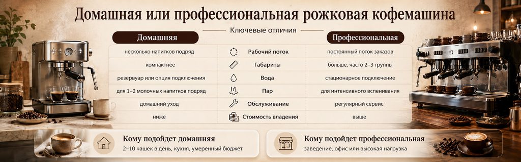 Домашняя или профессиональная рожковая кофемашина