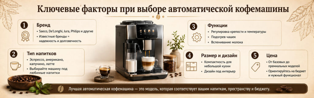 Ключевые факторы при выборе автоматической кофемашины