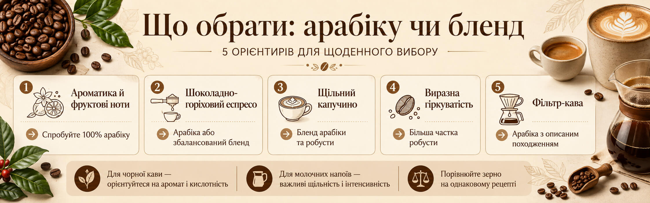 Чиста арабіка чи бленд із робустою