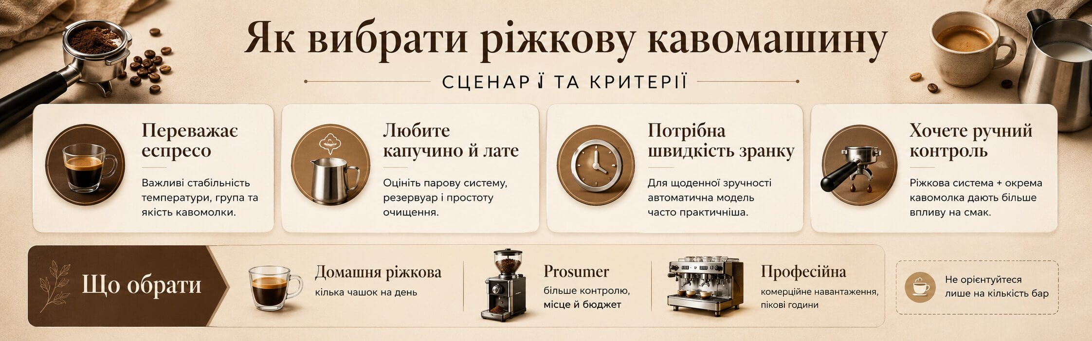 Як вибрати рожкову кавомашину