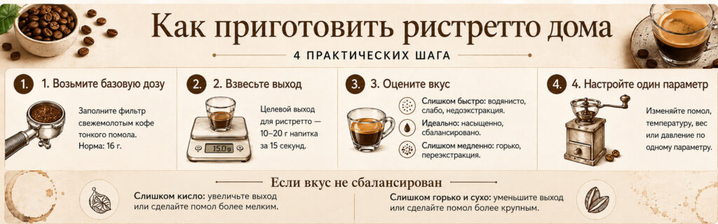 Как приготовить ристрето дома