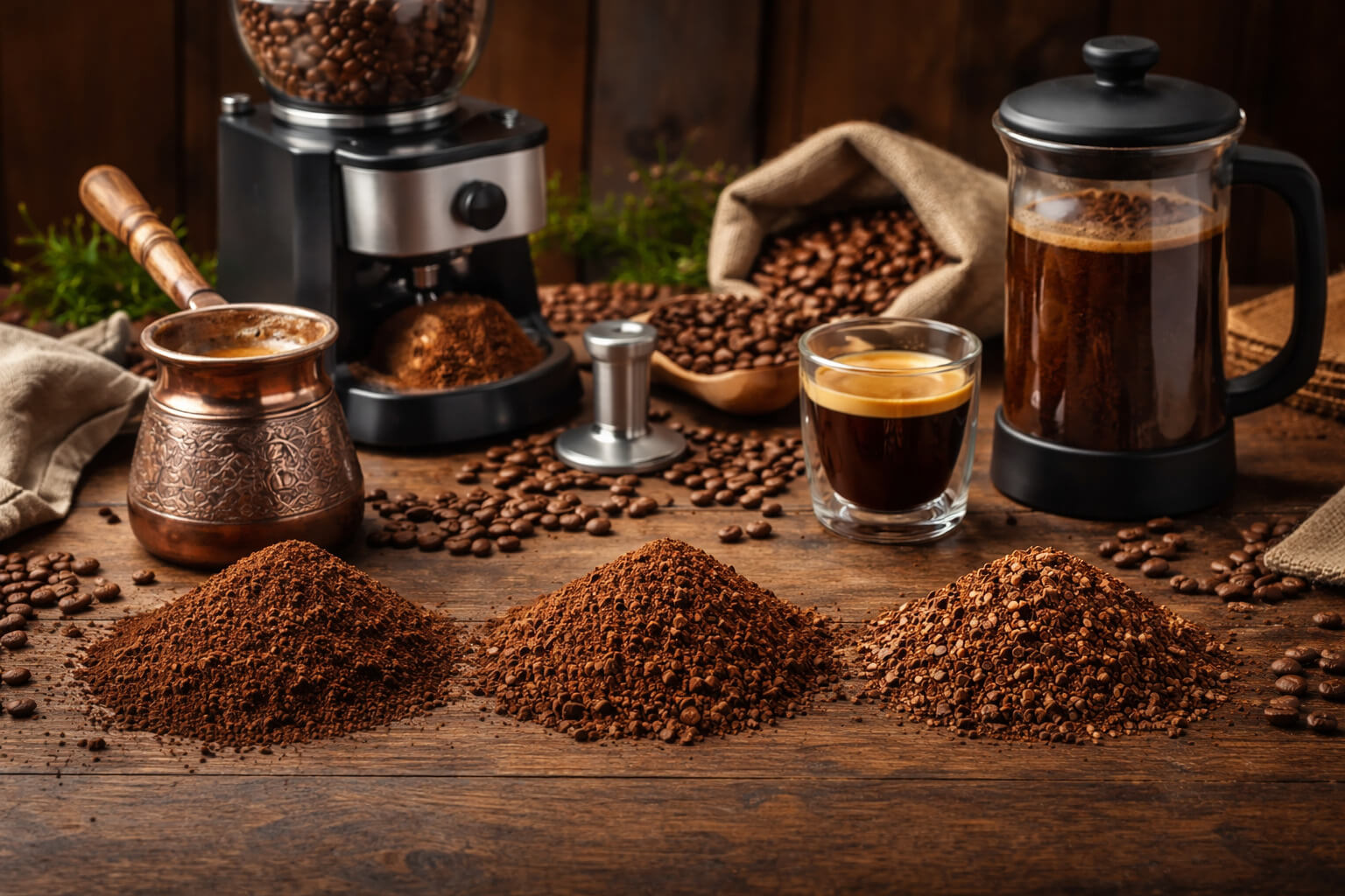 Помол кофе: для кофемашины, турки, френч-пресса