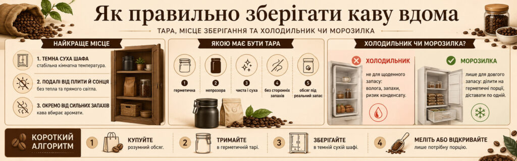 Як зберігати мелену каву правильно
