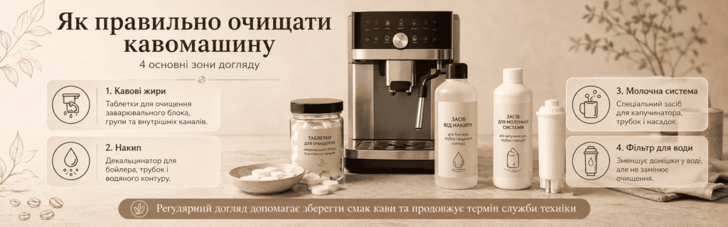 засіб для чищення кавомашини