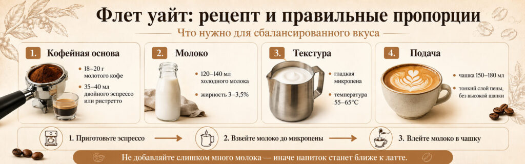 флейт уайт: рецепт и правильные пропорции