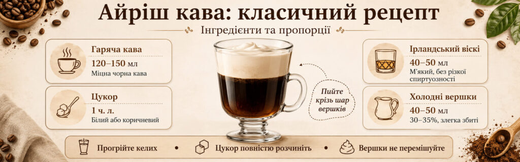 Айріш кава рецепт класичні інгредієнти