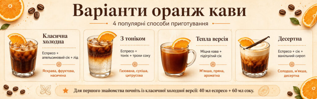 Варіанти орандж кави