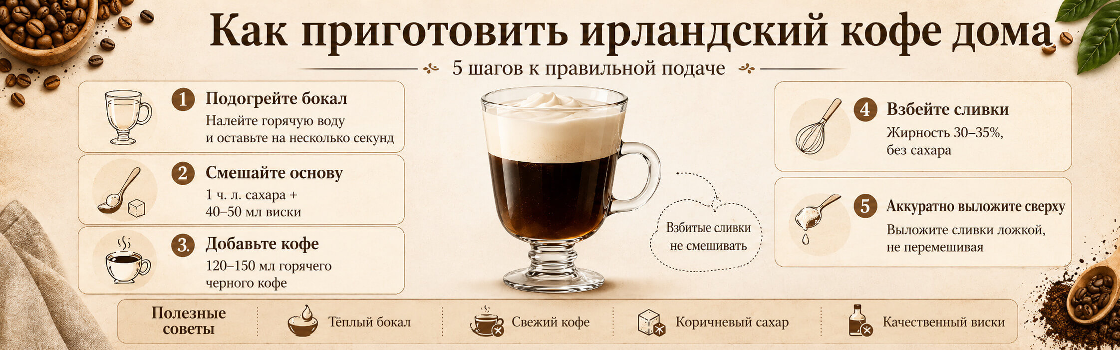 Как приготовить айриш кофе дома