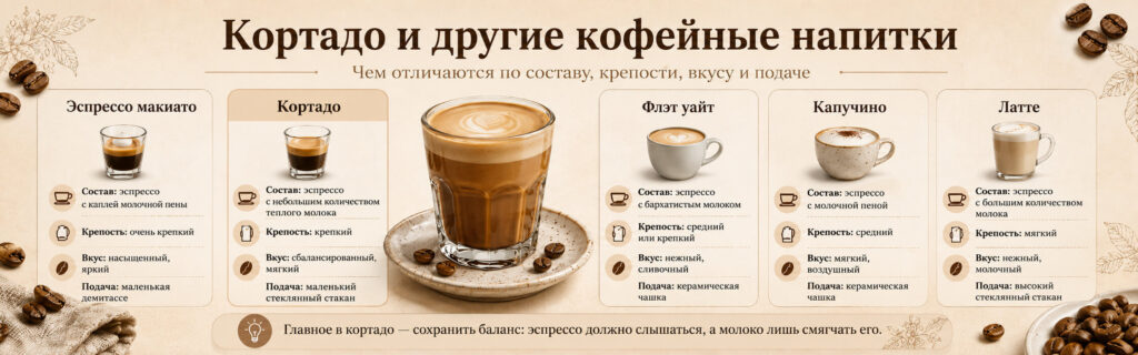 Кортадо и другие кофейные напитки