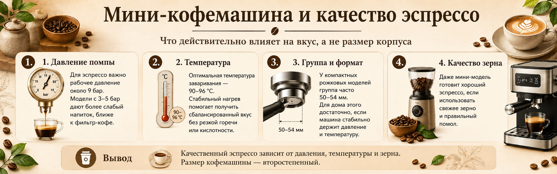 Мини-кофемашина и качество эспрессо