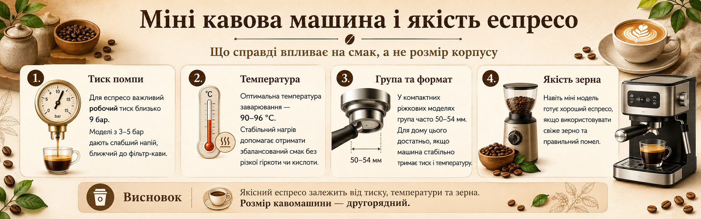 Міні кавова машина і якість еспресо