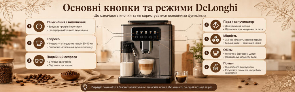 Основні кнопки та їхні функції