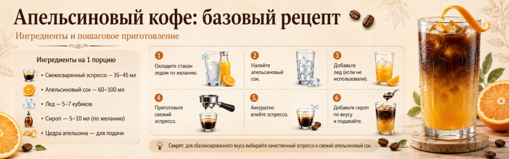 Рецепт оранж-кофе базовые ингредиенты