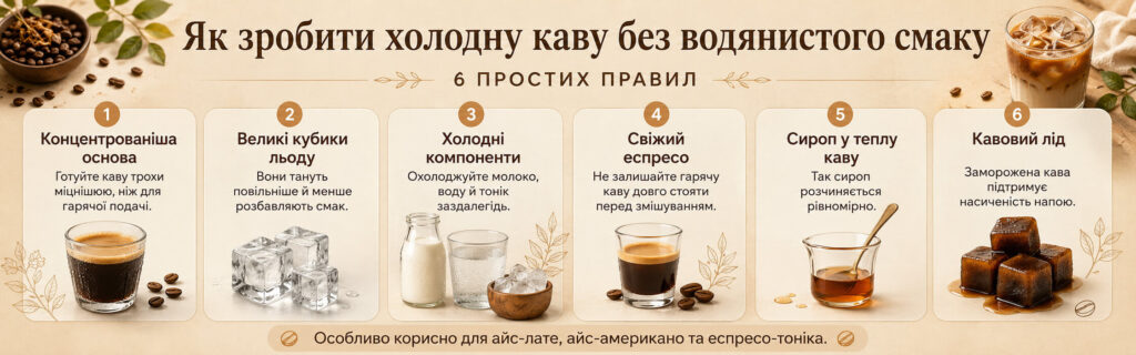 Як зробити холодну каву без водянистого смаку