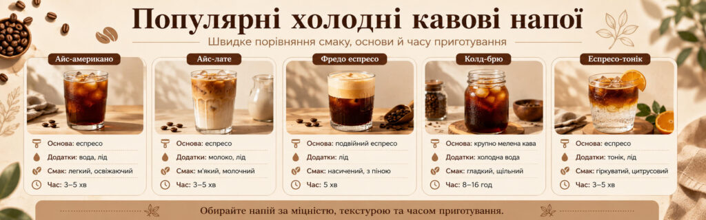 Які бувають холодні кавові напої