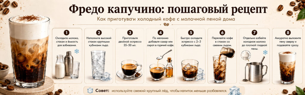 Фредо капучино пошаговый рецепт