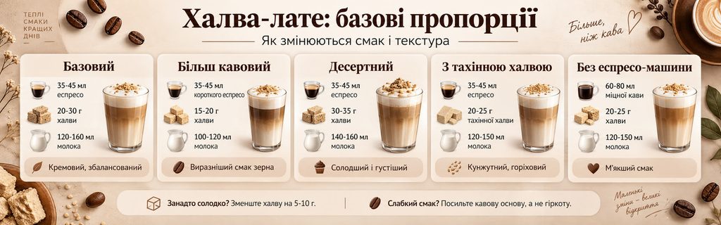 Кава з халвою базові пропорції