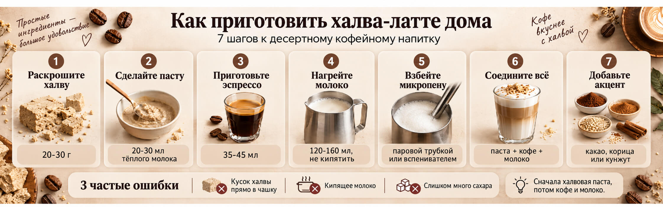 Как приготовить халва-латте дома